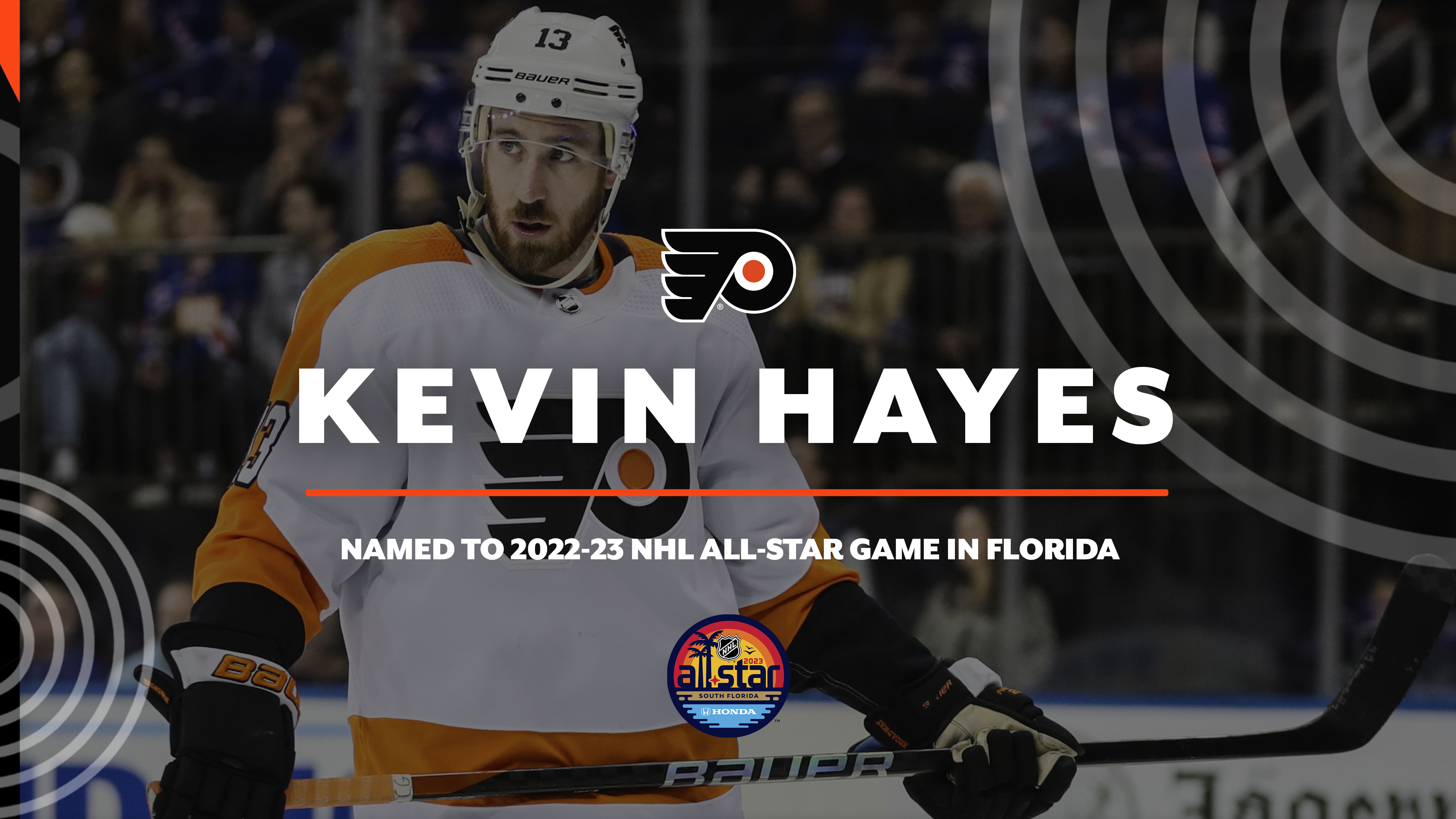 Philadelphia Flyers Kevin Hayes #13 Black 2023 NHL All-Star