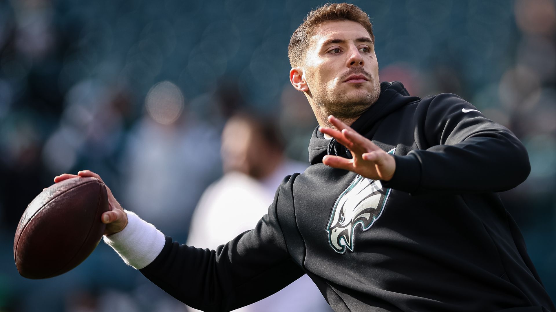 Gardner Minshew of the Philadelphia Eagles passes against the New News  Photo - Getty Images