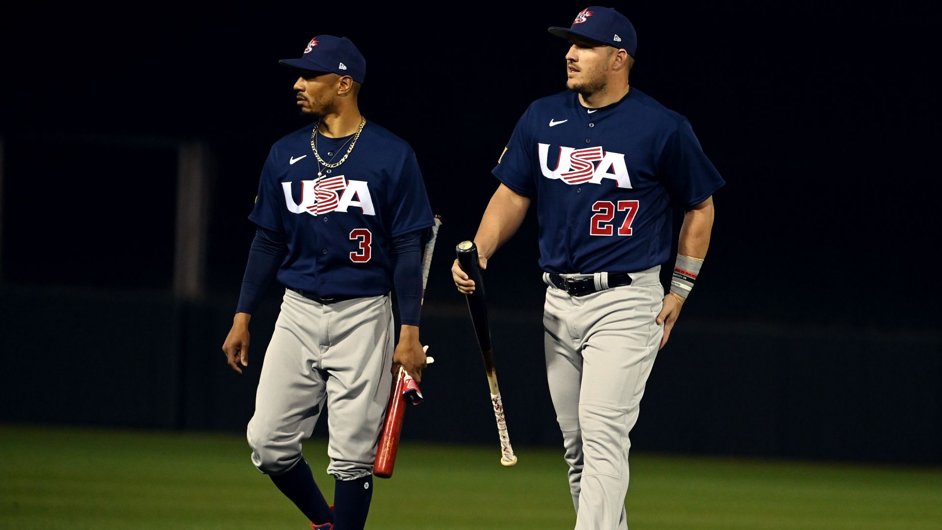 Manager Mark DeRosa stands with J.T. Realmuto during the Team USA News  Photo - Getty Images