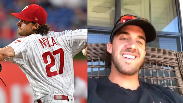 Rhys Hoskins, Miguel Rojas face off in MLB The Show
