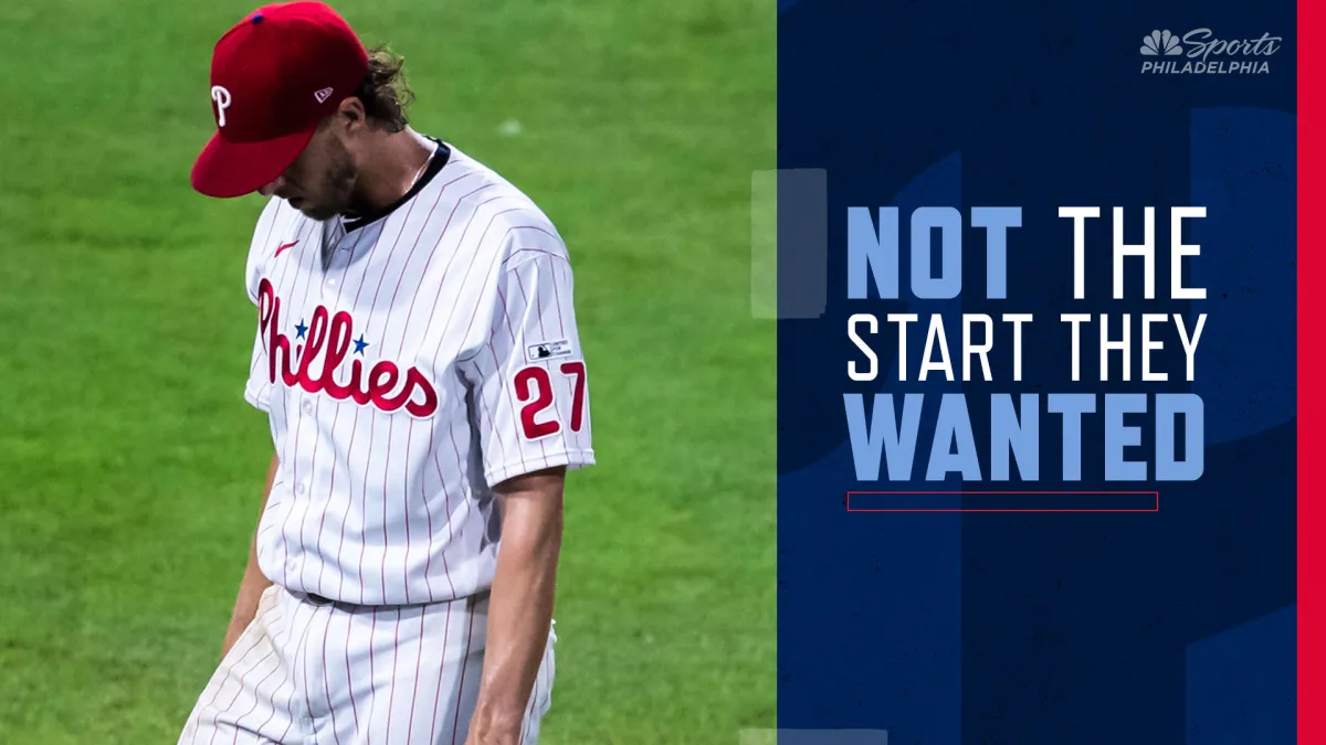 Aaron Nola starting to warm, shows some heat against Blue Jays