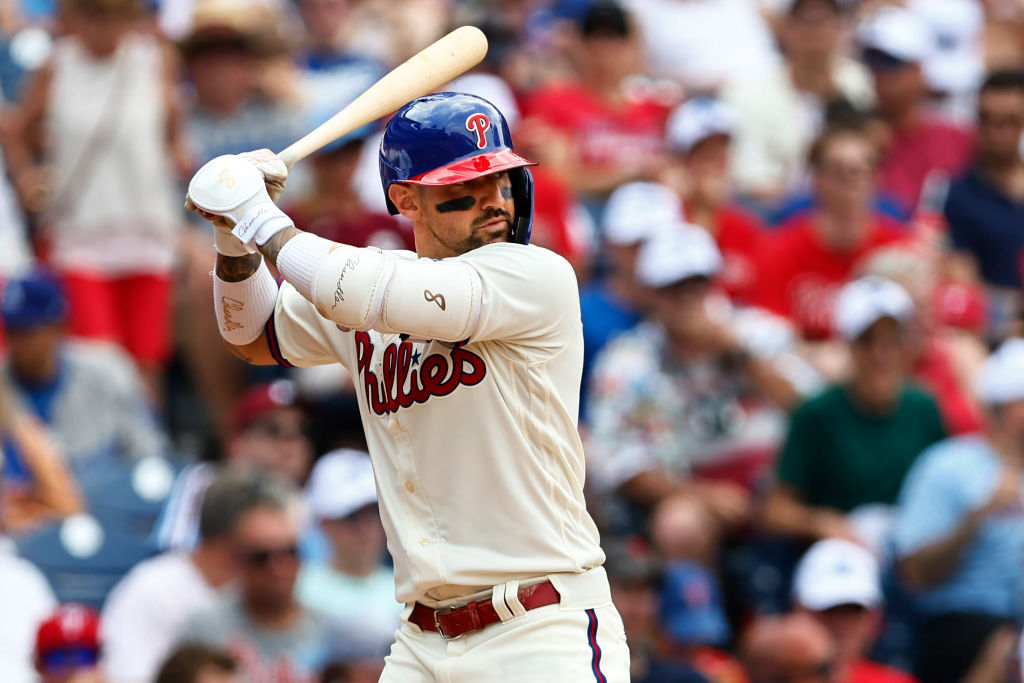 Nick Castellanos of the Philadelphia Phillies in action against