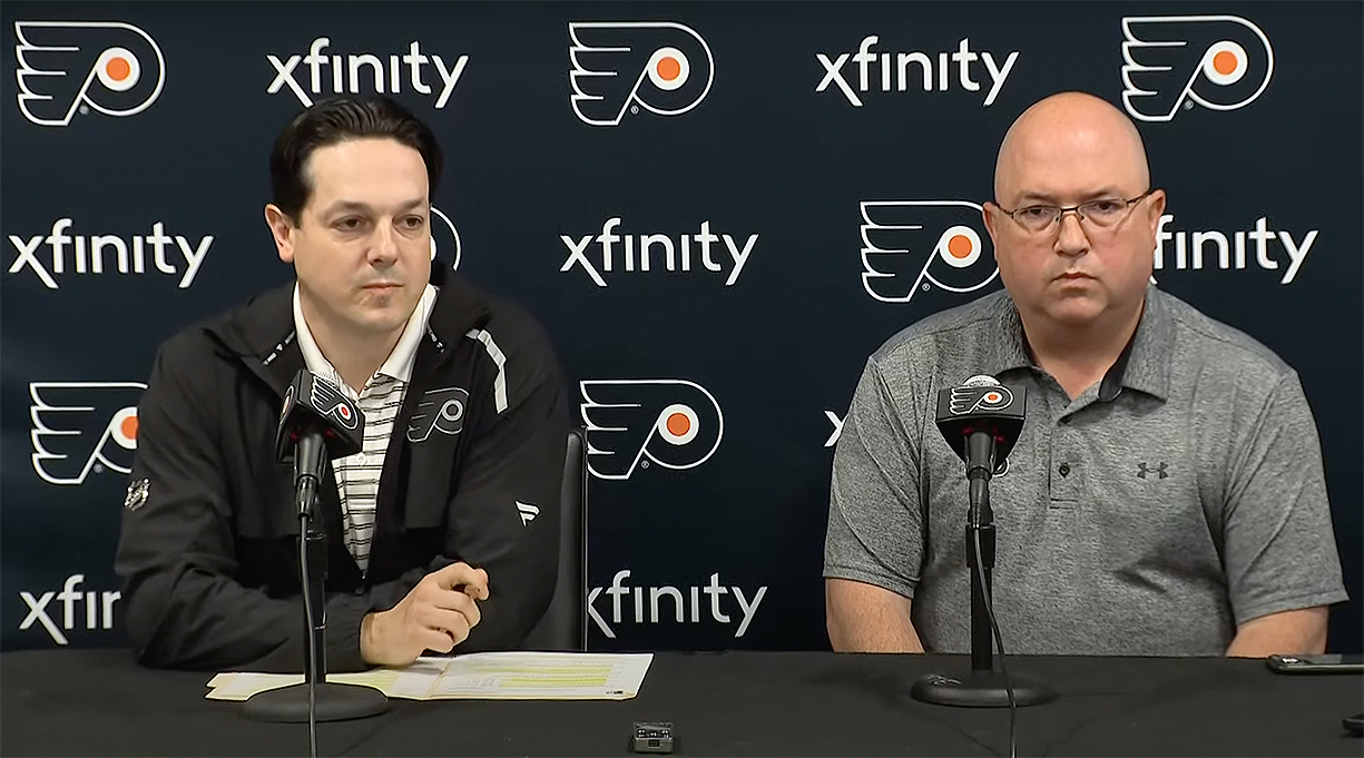 Flyers coaching search, trading up in the first round, more