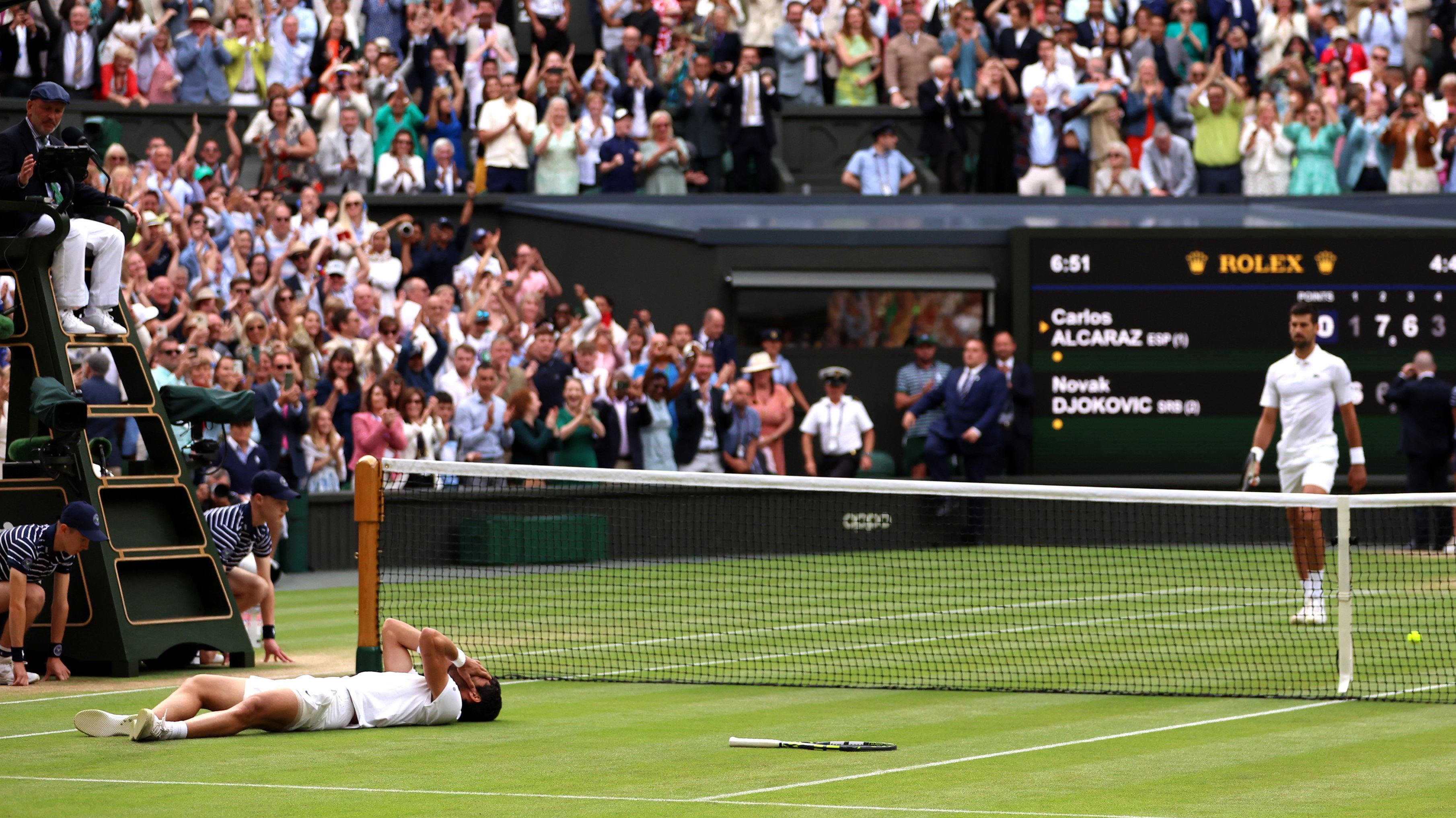 Carlos Alcaraz defeats Novak Djokovic, claims 2023 Wimbledon title