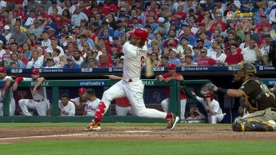 Rhys Hoskins hit on hand by pitch, leaves Phillies game vs. Marlins – NBC  Sports Philadelphia