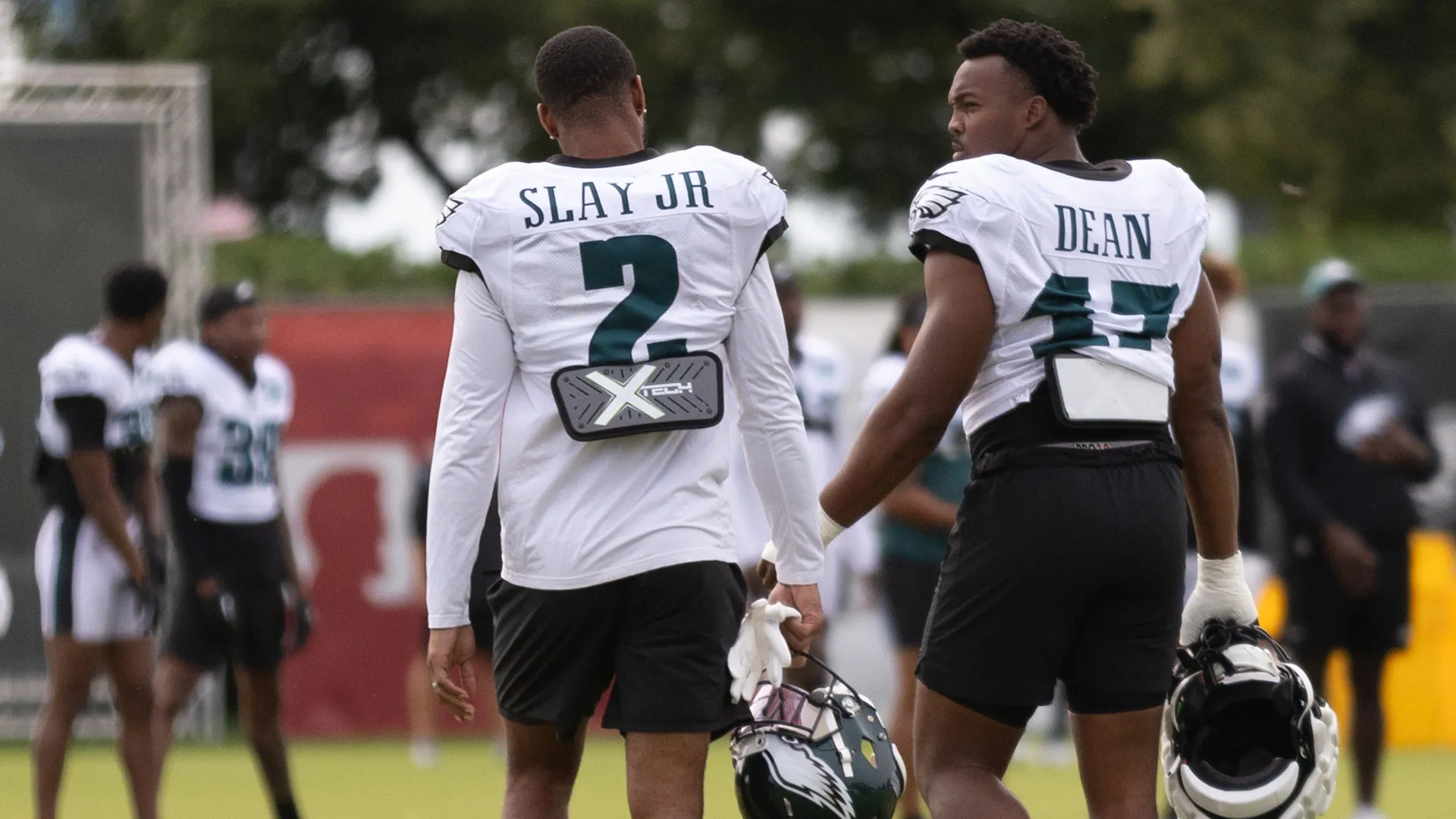 Eagles' CB Darius Slay honored with high school jersey during youth  football camp in his hometown