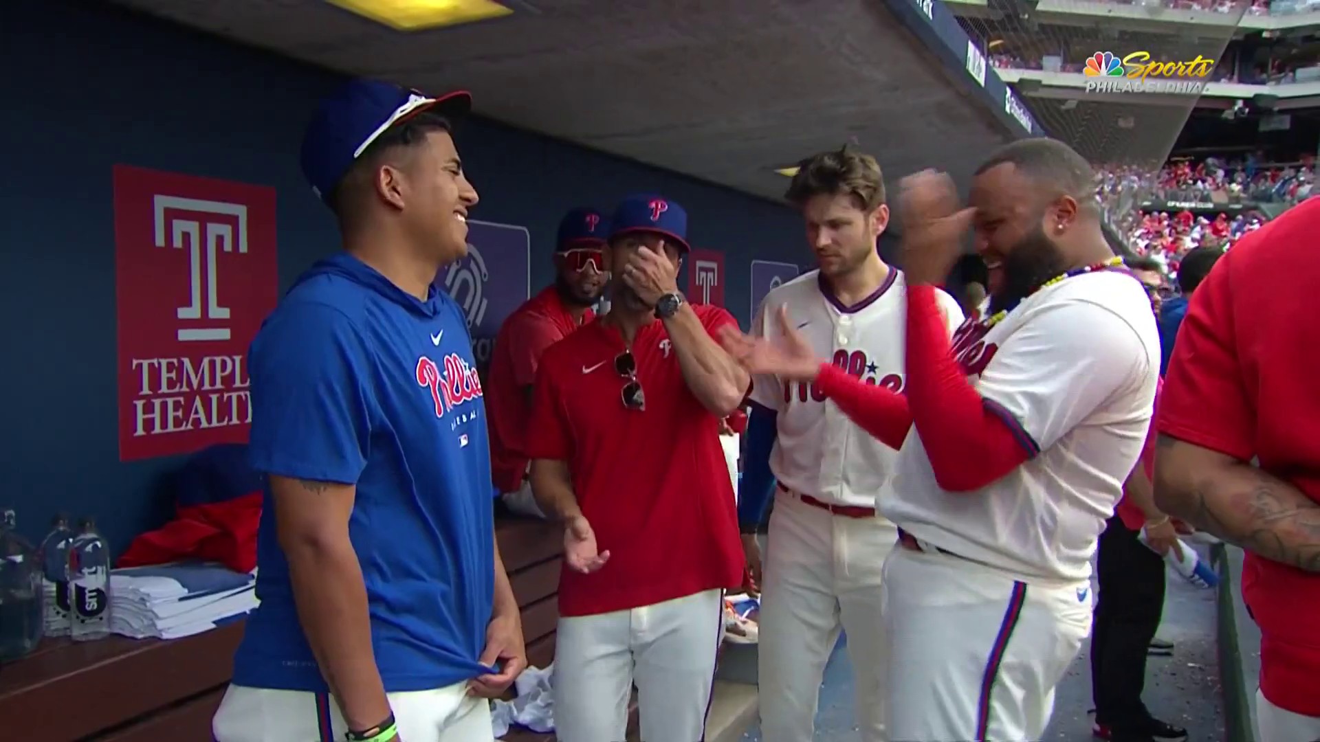 Watch: A peek into dugout shows just how tightly knit this Phillies team is  – NBC Sports Philadelphia