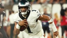 Grading Eagles' Jalen Hurts' 2021 performance  Report card following  wild-card loss to Buccaneers 