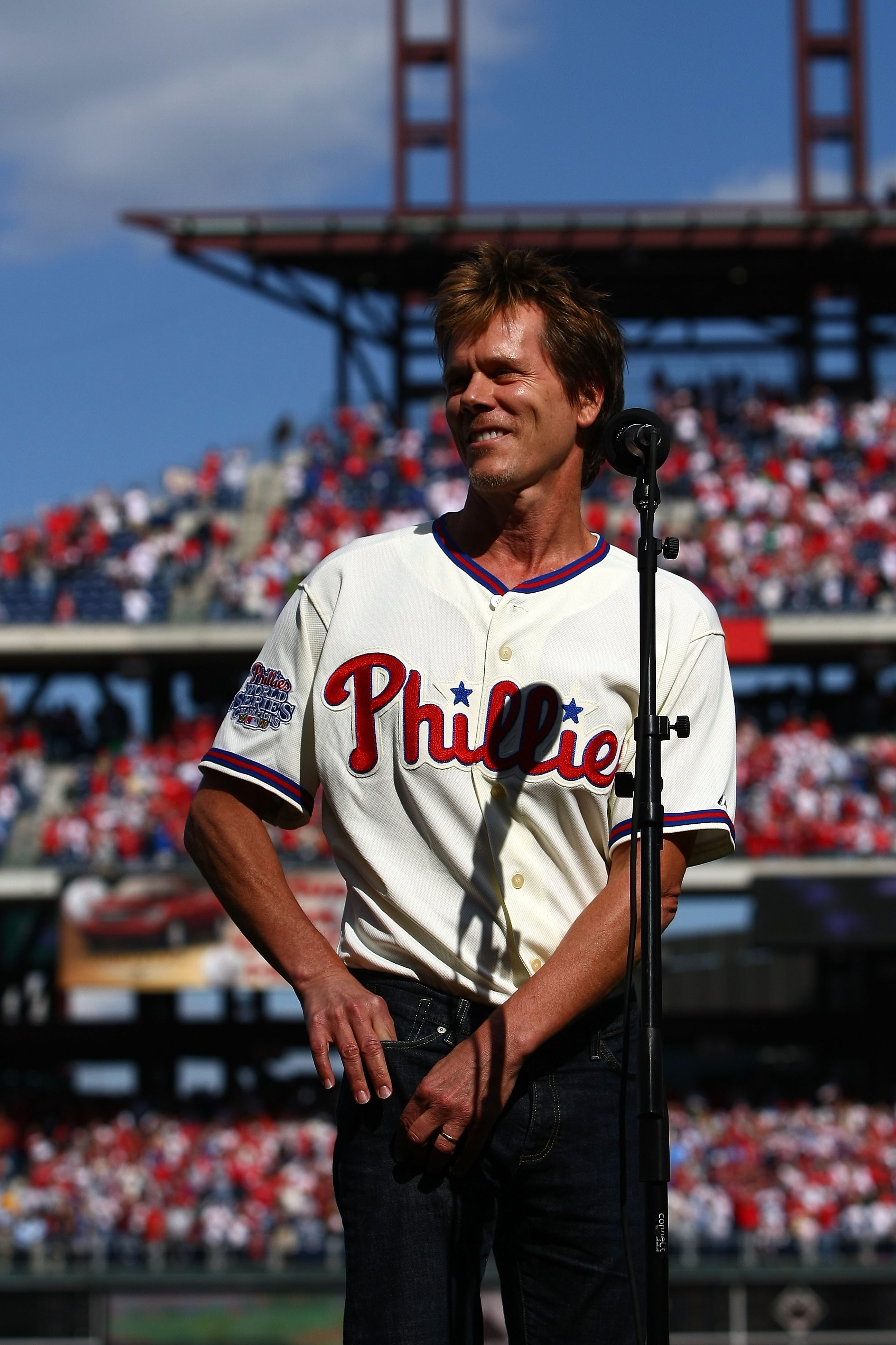 Six degrees of Kevin Bacon includes the Philadelphia native root, root, rooting for the home team.