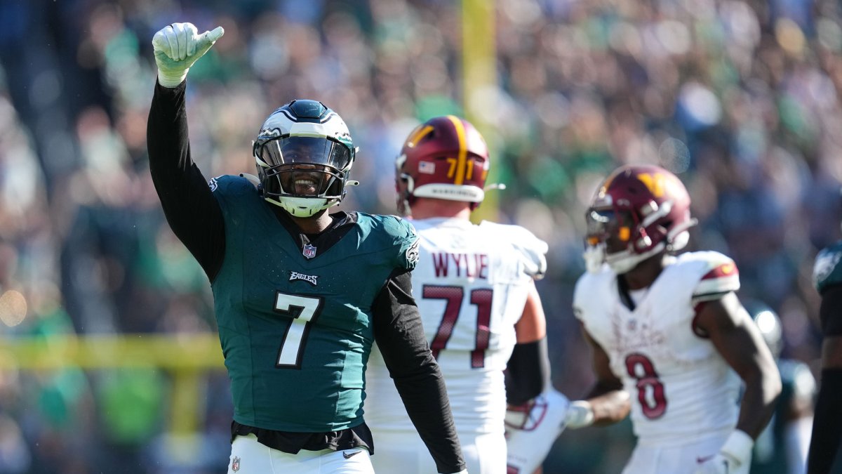 Eagles' Haason Reddick relieved to be out of cast, get 1st sack – NBC  Sports Philadelphia