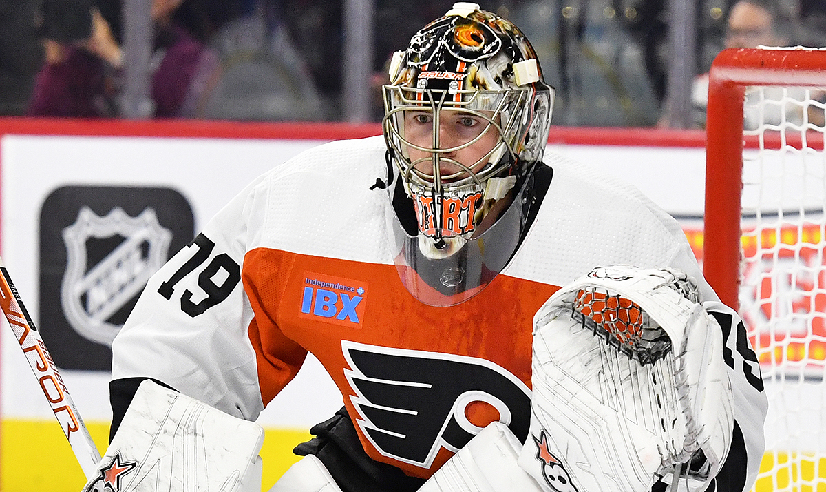 Flyers' Carter Hart exits vs. Sabres with mid-body injury – NBC Sports  Philadelphia