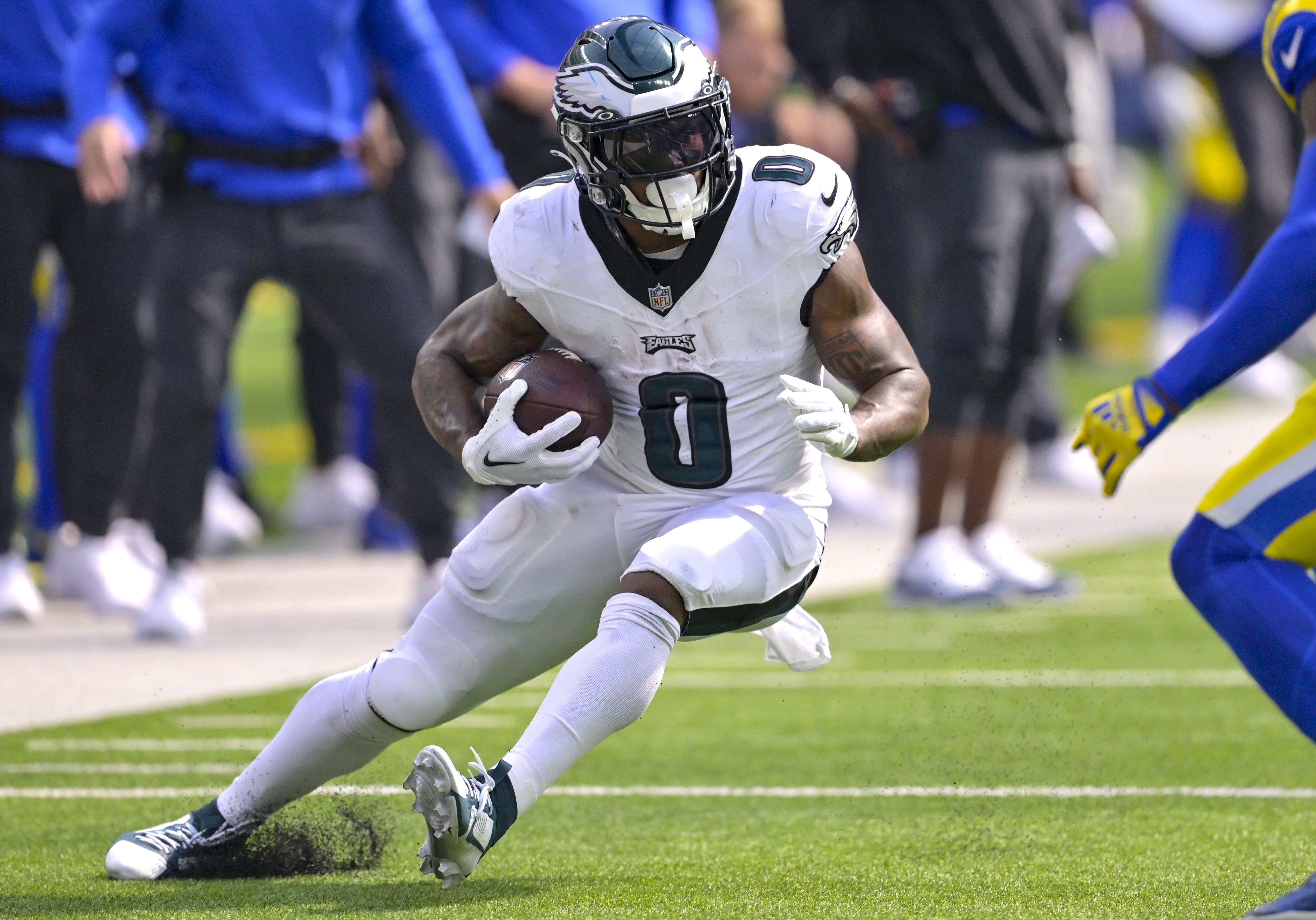 Philadelphia Eagles safety Reed Blankenship pulls down Tampa Bay Buccaneers  quarterback Baker Mayfield's late pass for INT