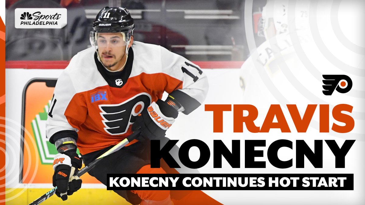 Travis Konecny scores twice as Flyers top Jackets in opener