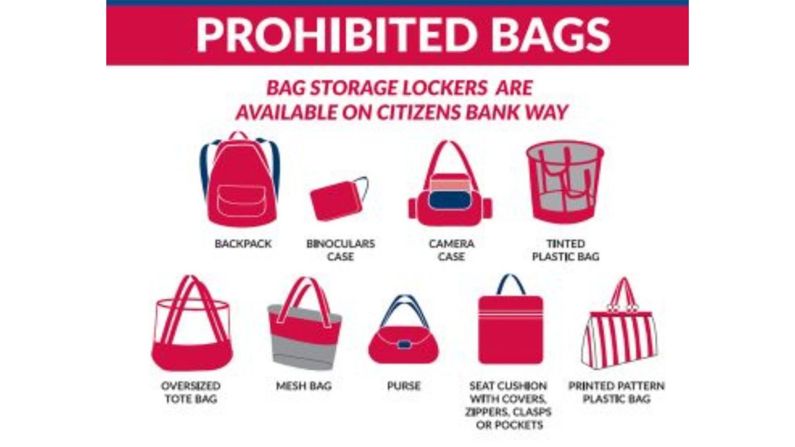 There’s a new bag policy for Phillies games at Citizens Bank Park in