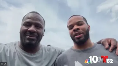 Family affair: Former Eagle and new Eagle Jeremiah Trotter and Jeremiah Trotter Jr. speak out