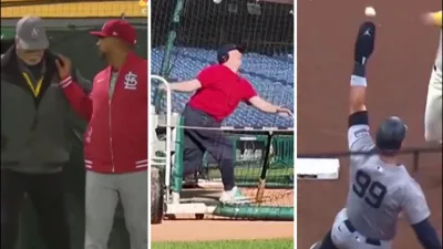 “WHAT IS HE DOING?”: Security guards, Aaron Judge, Ricky Bo taking batting practice