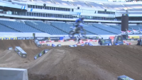 Supercross brings jumping dirt bikes to The Linc in South Philadelphia
