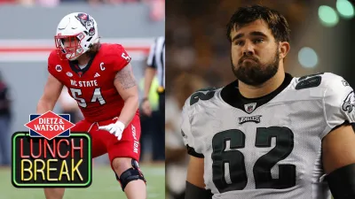 Eagles 6th-round center on meeting Jason Kelce for first time