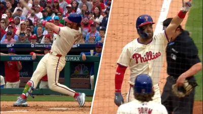 Bryce Harper extends the Phillies' lead with his second homer in as many days