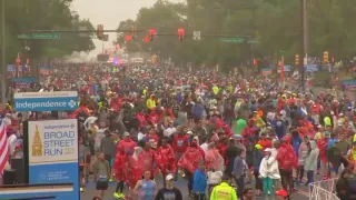 Runners participate in the 2024 Independence Blue Cross Broad Street Run.