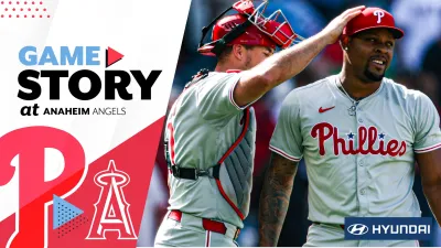 Phillies end long road trip with another series win, beating the Angels 2-1