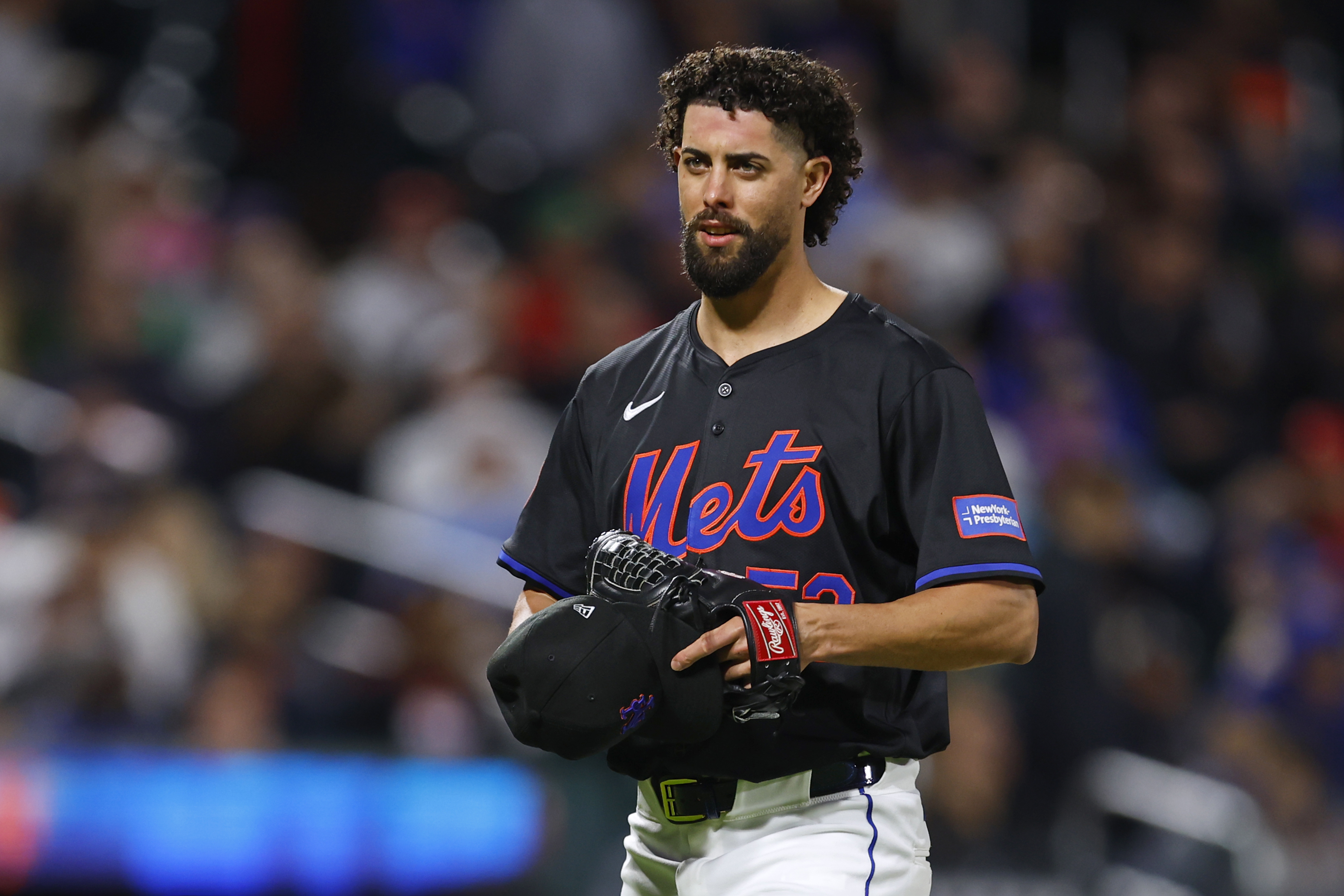 NEW YORK, NEW YORK – MAY 13: Jorge López #52 of the New York Mets in action against the Philadelphia Phillies during a game at Citi Field on May 13, 2024 in New York City. (Photo by Rich Schultz/Getty Images)