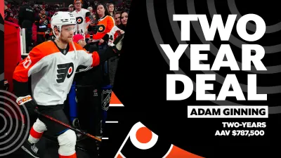 Defenseman Adam Ginning re-signs with Flyers on 2-year deal