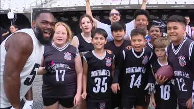 Eagles players and fans excited to kickoff the first NFL game ever played in Brazil