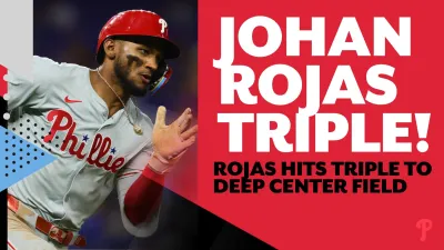 Johan Rojas hits a TRIPLE to deep center field!