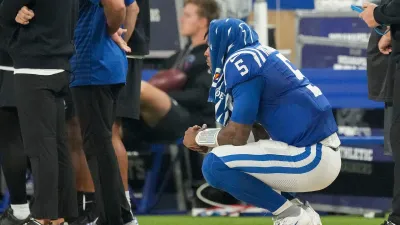 Colts QB Anthony Richardson exits with hip injury