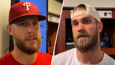 Bryce Harper & Zack Wheeler share their praises for each other after big win