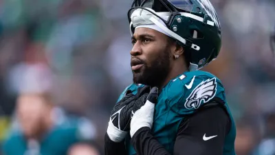 Dec 31, 2023; Philadelphia, Pennsylvania, USA; Philadelphia Eagles linebacker Haason Reddick (7) looks on during the second quarter against the Arizona Cardinals at Lincoln Financial Field. Mandatory Credit: Bill Streicher-USA TODAY Sports