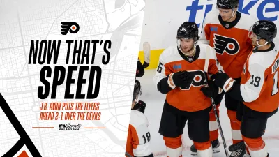 NOW THAT'S SPEED! Avon puts Flyers ahead, 2-1, over Devils