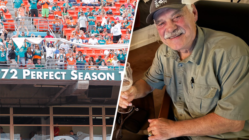 Members of the 1972 Miami Dolphins broke out the champagne on Sunday to celebrate another year of solo perfection.