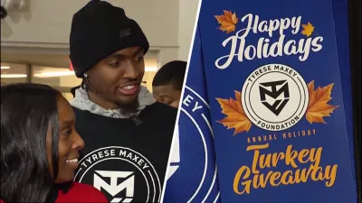 Maxey's mom talks about her son's selflessness as they host the 3rd annual Holidfay Turkey Giveaway