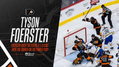 Foerster gives Flyers 1-0 lead over Sabres on power play