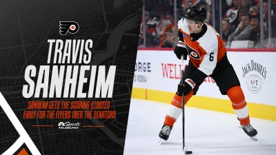 Sanheim gets scoring started early for Flyers against Senators