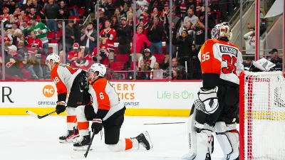 Morgan Frost, Travis Sanheim, Aleksei Kolosov