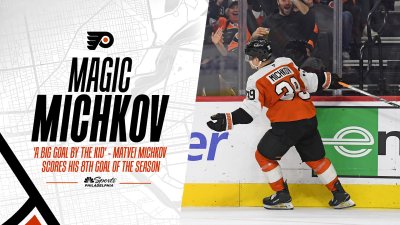 A big goal by the kid' — Matvei Michkov scores his 8th of the ...