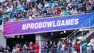 A general view of signage during the 2024 NFL Pro Bowl