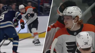 Owen Tippett stays red hot, scores fifth goal in five games, Flyers lead 2-0