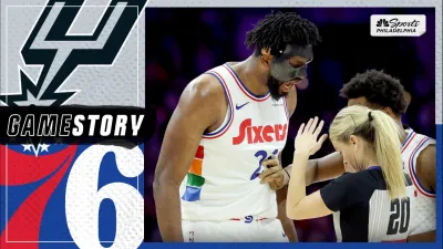 Embiid ejected, Maxey comes up clutch to lead Sixers to wild win over Spurs