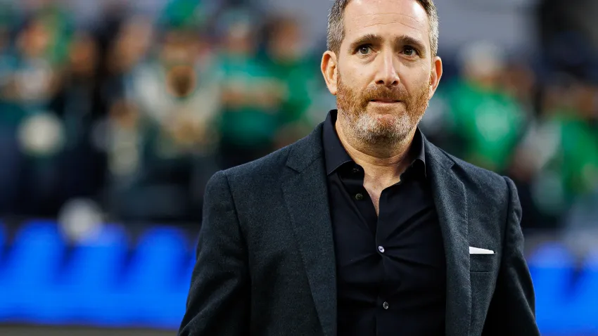 INGLEWOOD, CALIFORNIA – NOVEMBER 24: General manager Howie Roseman of the Philadelphia Eagles stands on the field prior to an NFL football game against the Los Angeles Rams, at SoFi Stadium on November 24, 2024 in Inglewood, California. (Photo by Brooke Sutton/Getty Images)