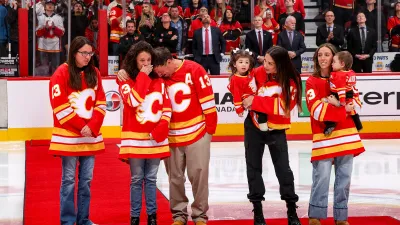 Fans, friends, family remember Johnny Gaudreau as his former teams play in Calgary