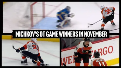 Watch all three of Michkov's overtime winners for Flyers in November