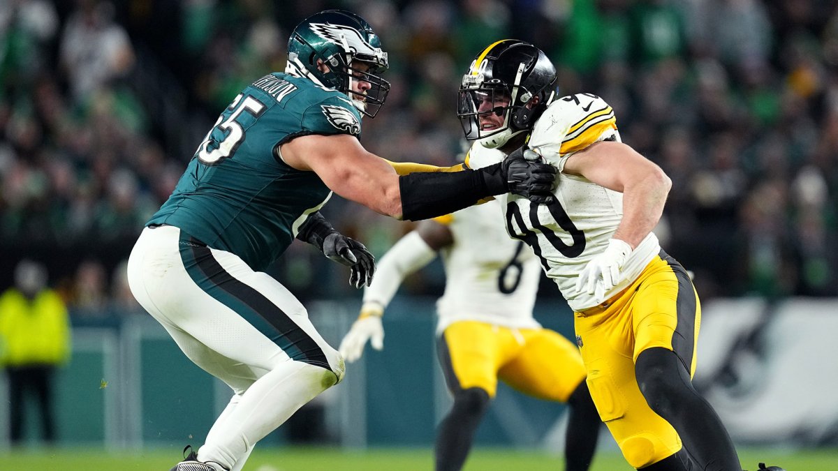 Lane Johnson comes through again in big game vs. T.J. Watt