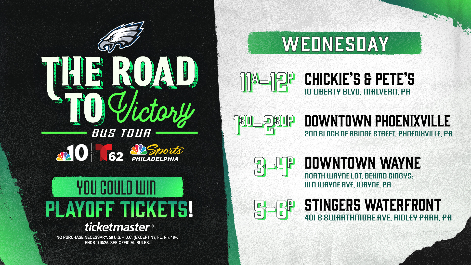 Road to Victory Bus Tour returns for Eagles Wild Card game – NBC
