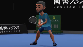 Novak Djokovic is seen in animated form