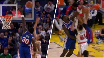 Adem Bona with back-to-back ‘vicious' blocks against the Warriors