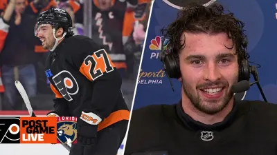 Cates all smiles after game-winning goal: ‘It just kind of worked out I guess'